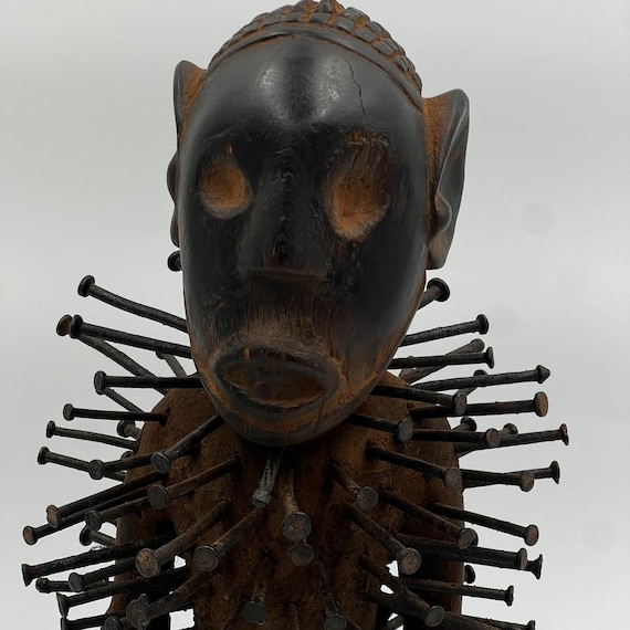 Rare Antique Nailed Wooden Bakongo Nkondi Figure, African Art - Etsy
