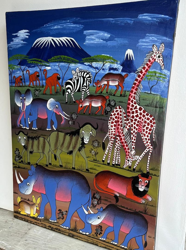 Africa s Tinga Tinga Animals Painting fine Art Wall Decor Etsy africa-s-tinga-tinga-animals-painting-fine-art-wall-decor-etsy