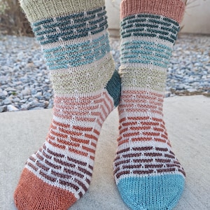 Brickknitter-strumpor - PDF-stickmönster