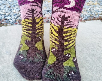 Haunted Forest Socks - PDF Sock Knitting Pattern