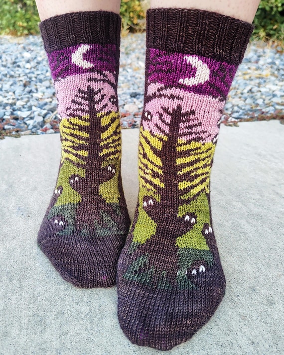 Haunted Forest Socks - PDF Sock Knitting Pattern