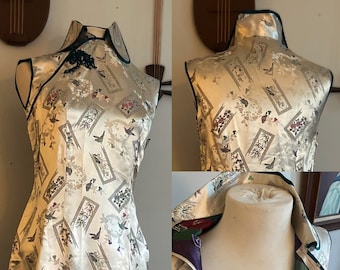 1960s/1970s Cheongsam with Wing Tip Collar