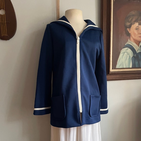 1970s Sailor Collar Zip-Up from Tall Daisy's Originals of Miami