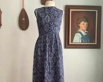 1970s Oscar de La Renta Boutique label Floral Maxi Shirtwaist Dress