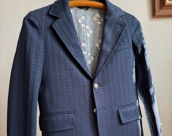 1970s Boy's Navy Blazer with English Military Buttons from Gene Douglas by E&M