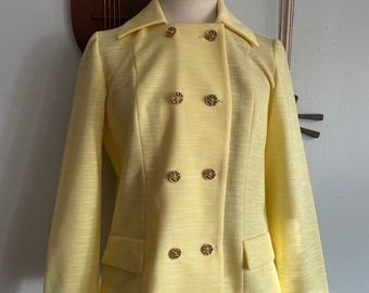 1960s Yellow Double Breasted Jacket by Lincoln Center