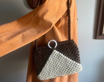 1970s Macrame Shoulder Bag