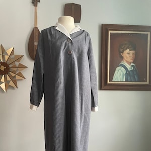 1960s Lady In Waiting Pinstripe Maternity Dress