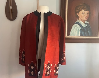 Vintage 60s/70s Handcrafted Wool Jacket - Etsy