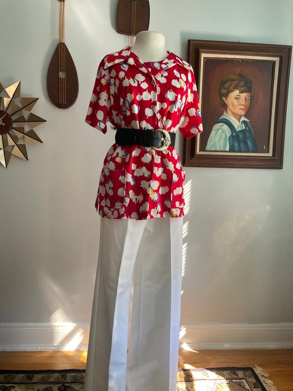1970s Two Piece Blouse Set by Jaylan of California