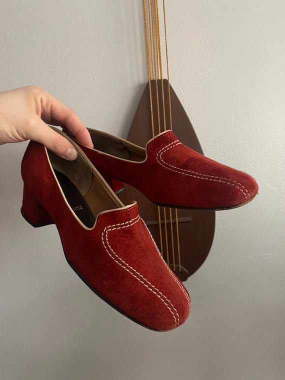 Burnt Orange, Suede Hush Puppies, Circa 1970