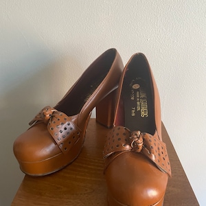 1970s Platform Heels with Bows