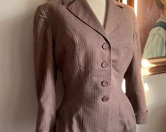 40s/50s Neiman Marcus Pinstripe Jacket
