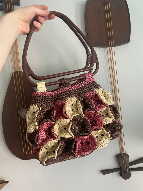 1970s Woven Raffia Purse