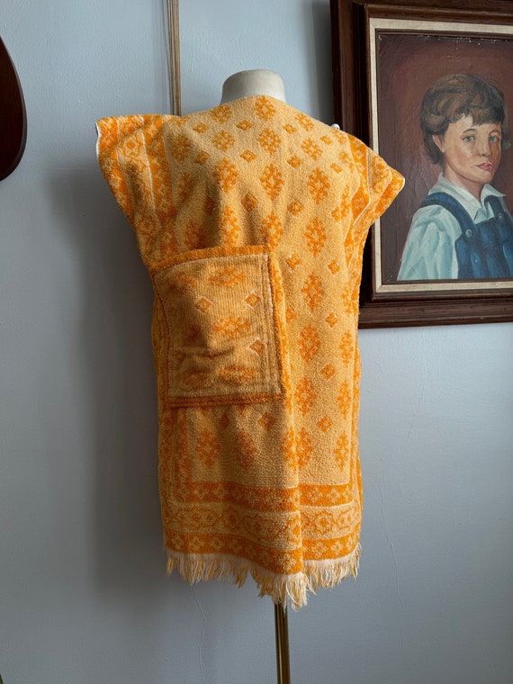 1960s Orange Towel Dress Cover Up