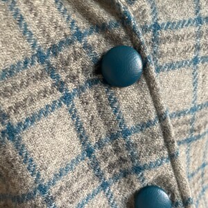 1960s Wool Plaid Suit with Leather Detailing image 4