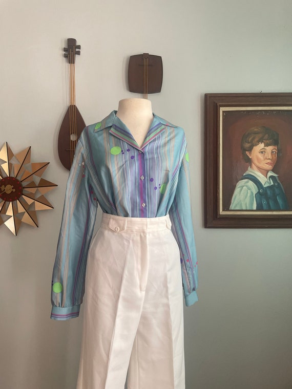 Jack Winter Geometric Blouse, Circa 1980