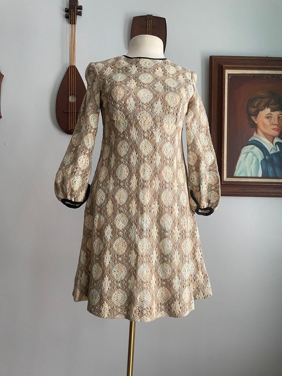 60s/70s Woven Babydoll Dress