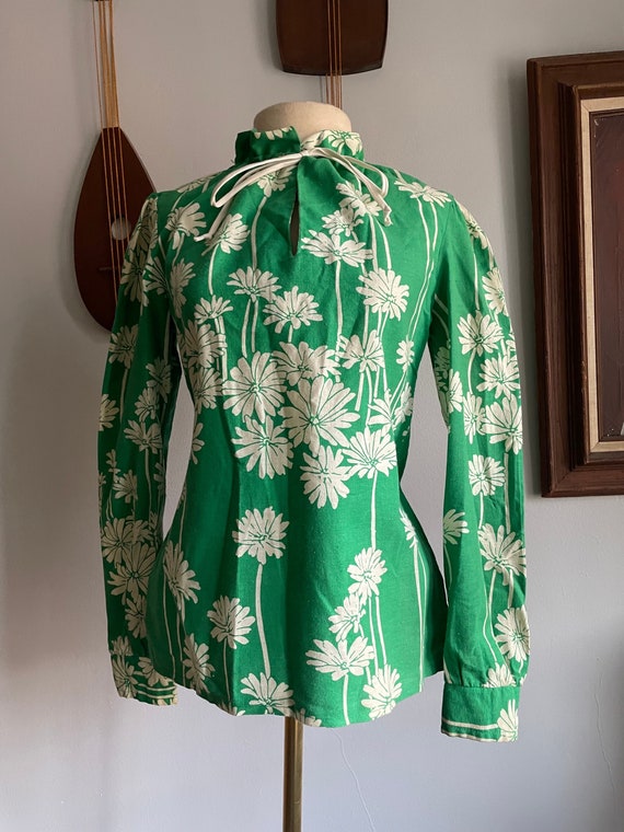 1970s Linen Floral Blouse from Fanfare by Applause