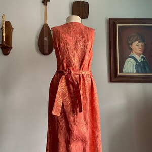 1960s Pink and Gold Belted Dress