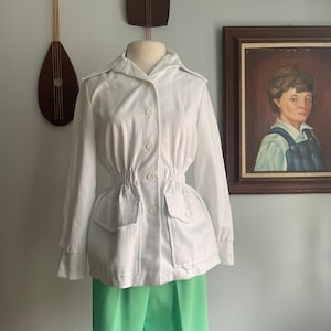 1970s White Safari-Style Jacket
