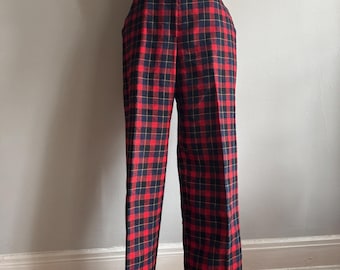 1960s Wool Plaid Pants