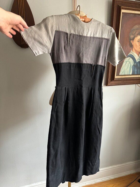 black and grey colorblock dress Color Block Turtleneck Sweater Dress