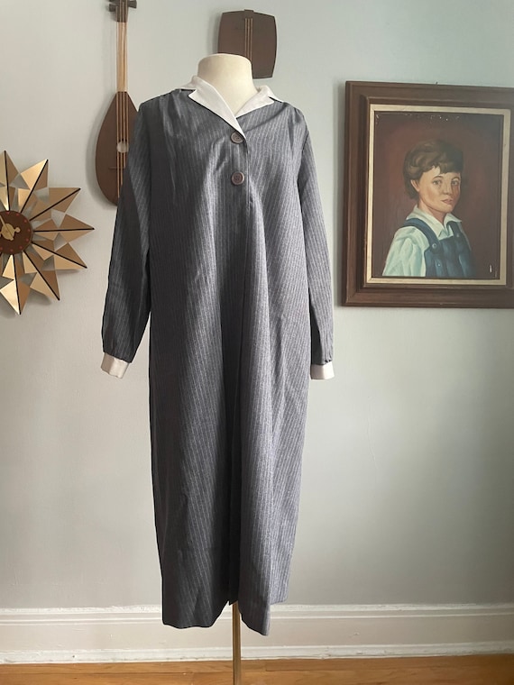 1960s Lady In Waiting Pinstripe Maternity Dress