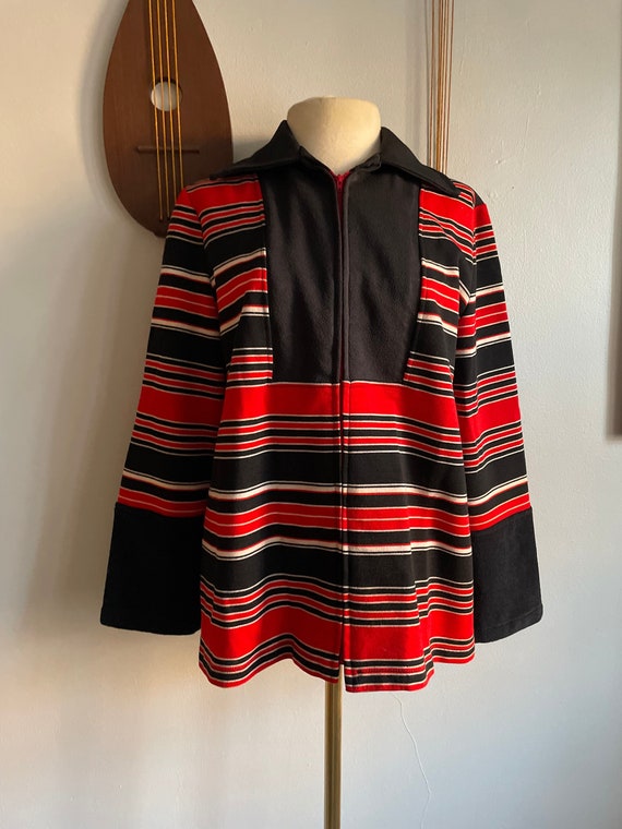 1970s Striped Zip Up Jacket