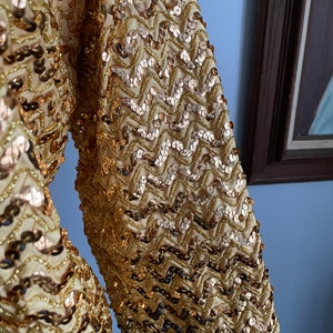1960s Sequin Top with Scallop Design