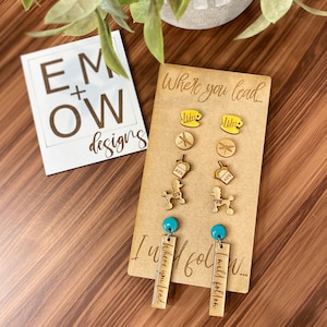 Gilmore Girl inspired earring bundle- Laser engraved jewelry- Stars hallows Pack