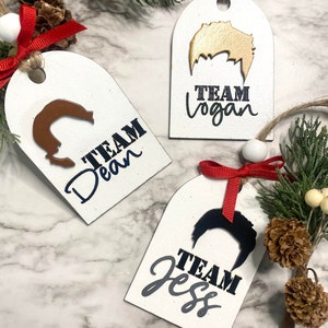 Gilmore Girl, Team Logan, Team Jess, Team Dean Christmas Ornaments