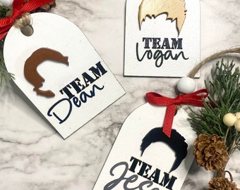 Gilmore Girl, Team Logan, Team Jess, Team Dean Christmas Ornaments