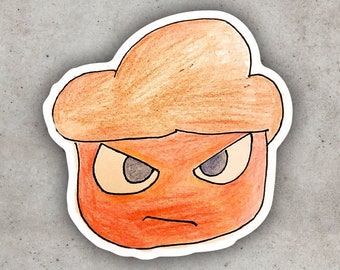 Jewels, Grumpy Muffin - Waterproof Sticker with All the Feelings
