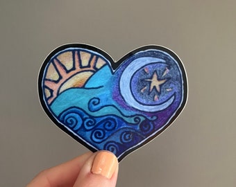 Lake Love Water Resistant Sticker