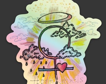 Prfik Angel - Holographic Sticker - Earth Angel - #prfikangels
