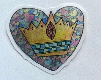 Million Hearts Princess Waterproof Sticker