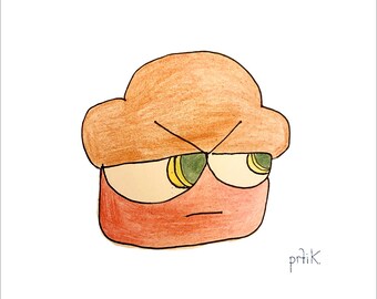 Uncle Steve Grumpy Muffin iPhone Background Digital Download