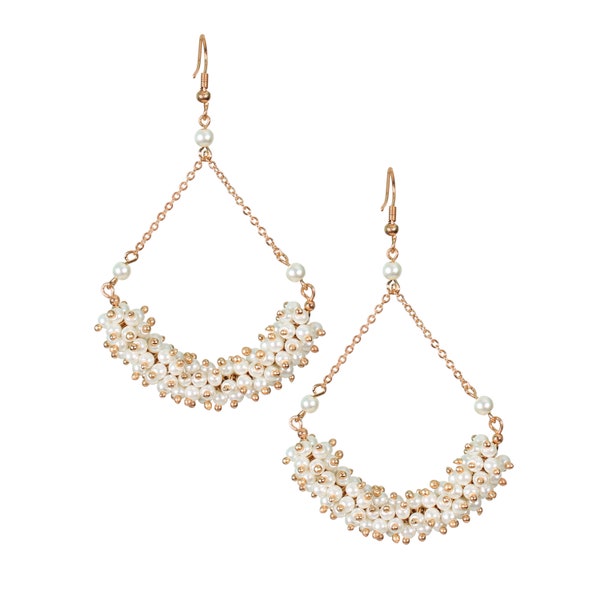 Perlen Ohrringe | Ohrhänger |Hängeohrringe | Perlen-Anhänger  | Brautjungfernschmuck |Hochzeit,valentinstag geschenke für frauen