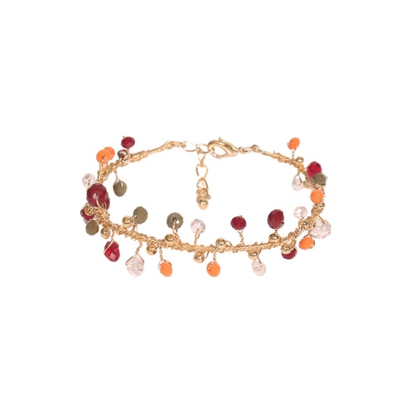 Armband für Frauen, Buntes Perlen gold Armreif Manschette, Modernes Schmuck Geschenk, geschenke für frauen