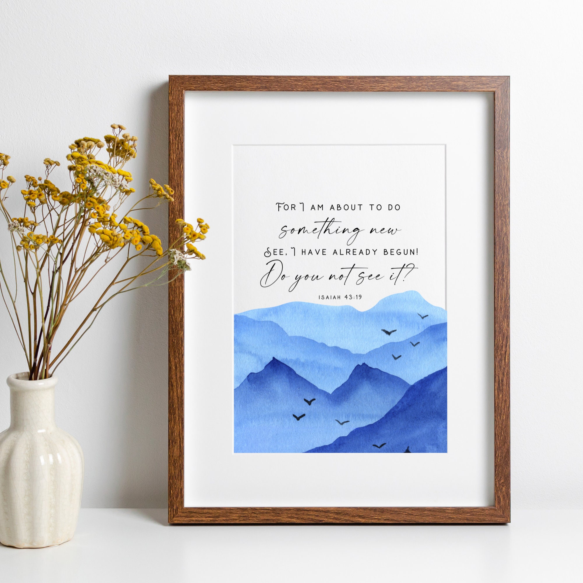 ISAIAH 43:19 Scripture Word Art | Bible Verse Printable Wall Art ...