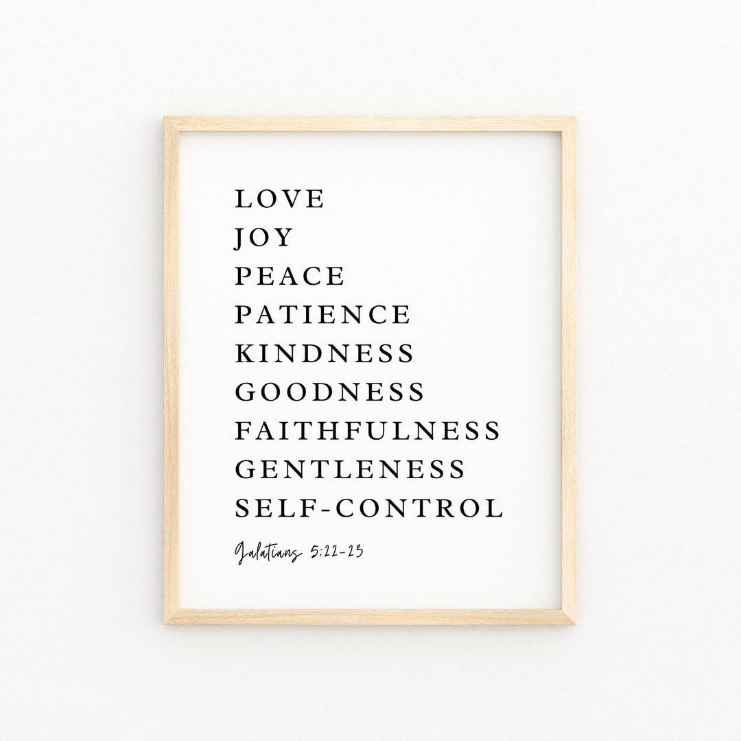 Fruit of the Spirit Galatians 5 22 | Christian Artwork Printable | Love ...