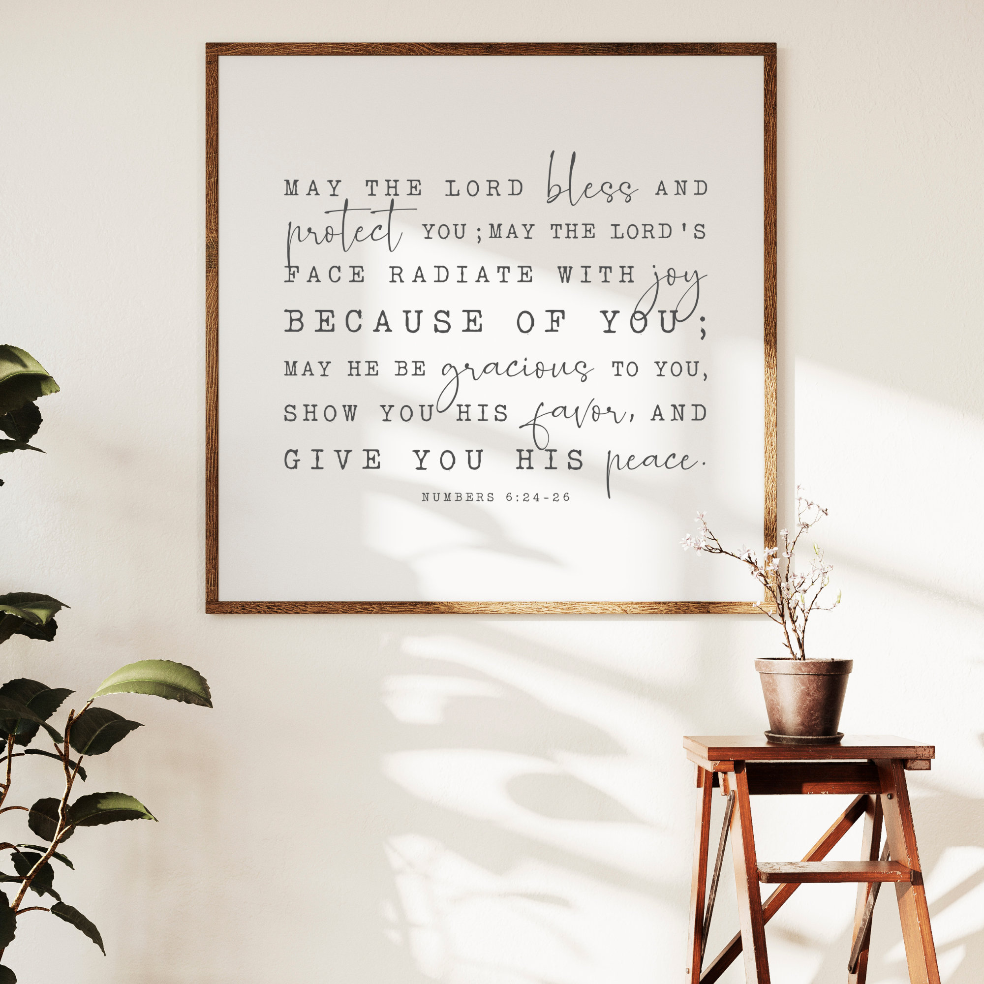 May the Lord Bless and Protect You Printable Scripture Horizontal Art ...