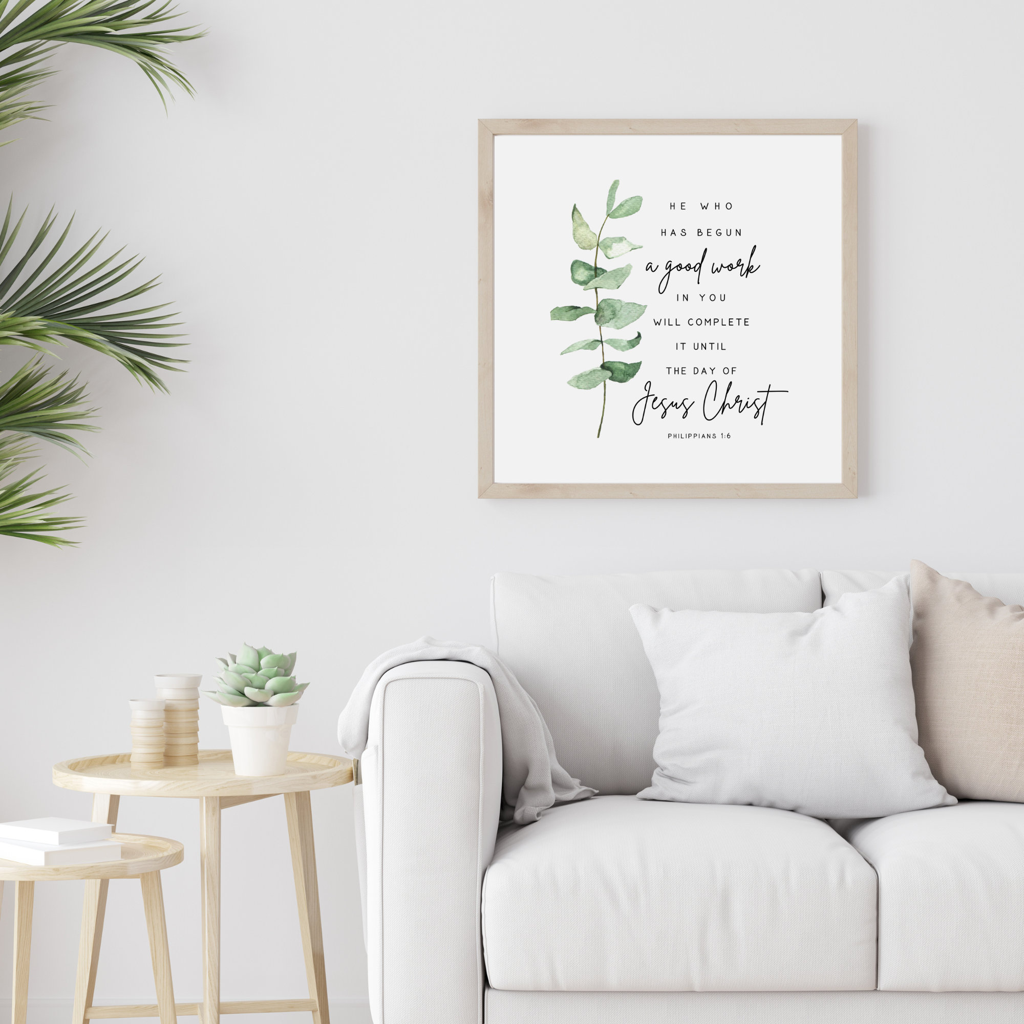 PHILIPPIANS 1:6 He Who Has Begun A Good Work in You | Bible Verse Wall ...