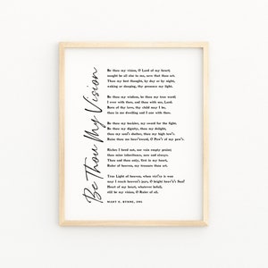 Be Thou My Vision Hymn Printable Wall Art  | Christian Hymn Print | Hymn Wall Home Decor | Hymn Digital Print | Christian Wall Art Decor