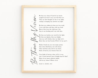 Be Thou My Vision Hymn Printable Wall Art  | Christian Hymn Print | Hymn Wall Home Decor | Hymn Digital Print | Christian Wall Art Decor