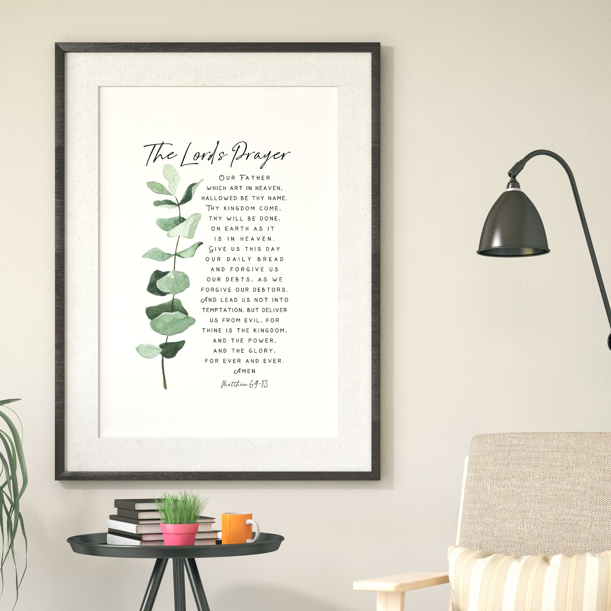 The Lord's Prayer Christian Wall Art | Bible Verse Printable Wall Art ...