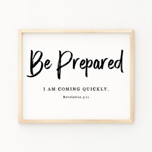 REVELATION 3:11 Jesus Quote Christian Horizontal | Bible Verse Printable Wall Art | I Am Coming Quickly Modern Scripture Print Wall Decor