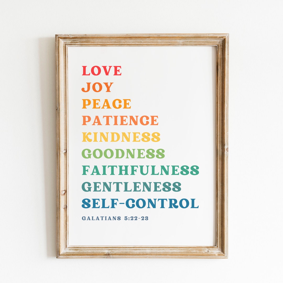 Fruit of the Spirit Wall Print | Bible Verse Printable Wall Art ...