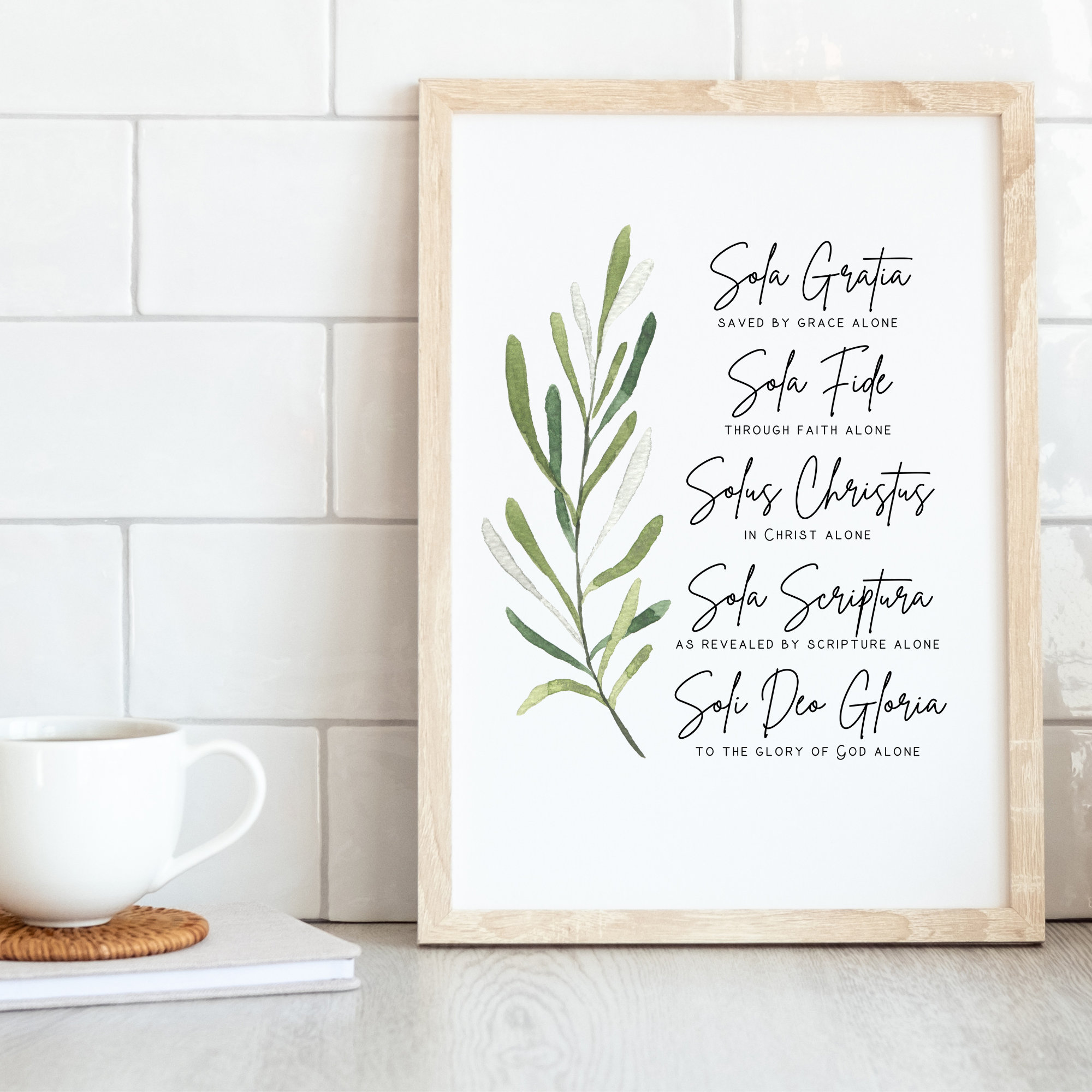 5 Solas Print Five Solas Printable Reformed Theology Wall Art - Etsy